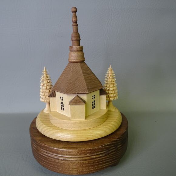 Music Box Erzgebirgische Volkskunst Seiffen Church Carolers Germany - Picture 4 of 5